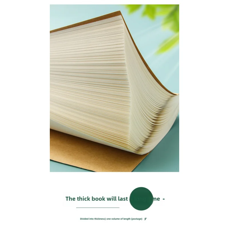 Extra Thick Notebook Thick Notebook Students Use Blank Book Kraft Paper Notes Journal Book Scribbling Pad Writing Pads - 5