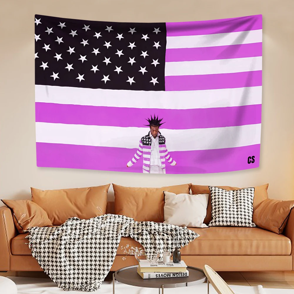 Hip Hop Singer Lil Uzi Tapestry Wall Hanging Home Decoration Bedroom Dormitory Background Cloth Music Album Cover tapestry decor