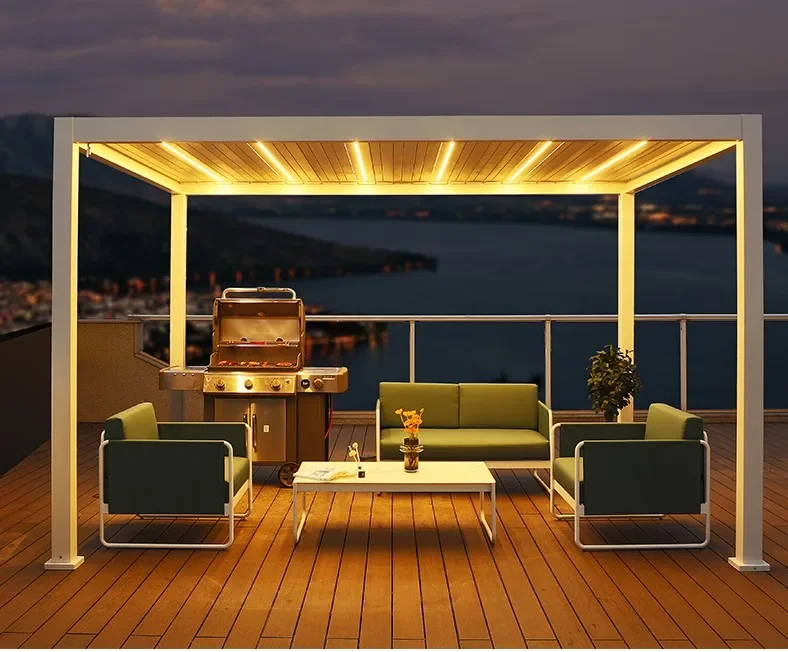 

Павильон с дистанционным управлением беседка в китайском стиле деревянная Водонепроницаемая индивидуальная Рамочная система