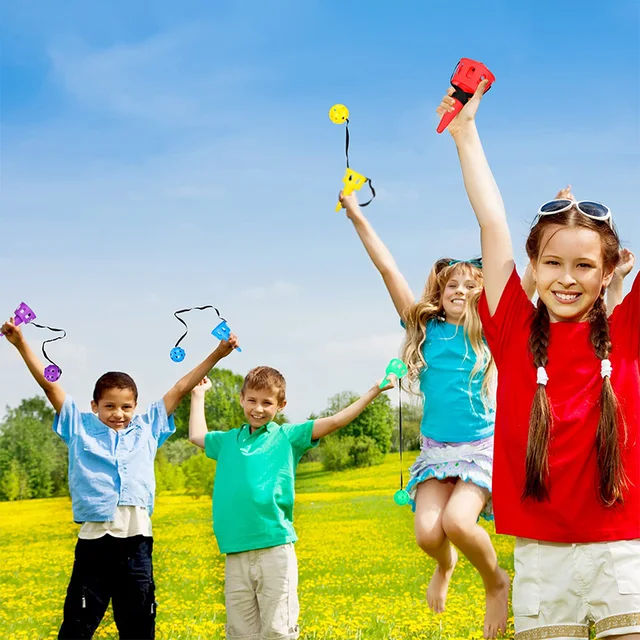 Catch a Ball Set Toy Throw and Catch Ball Cup Game Hand Eye Coordination Training Launcher Baskets Kid Outdoor Indoor Sport Toy 2