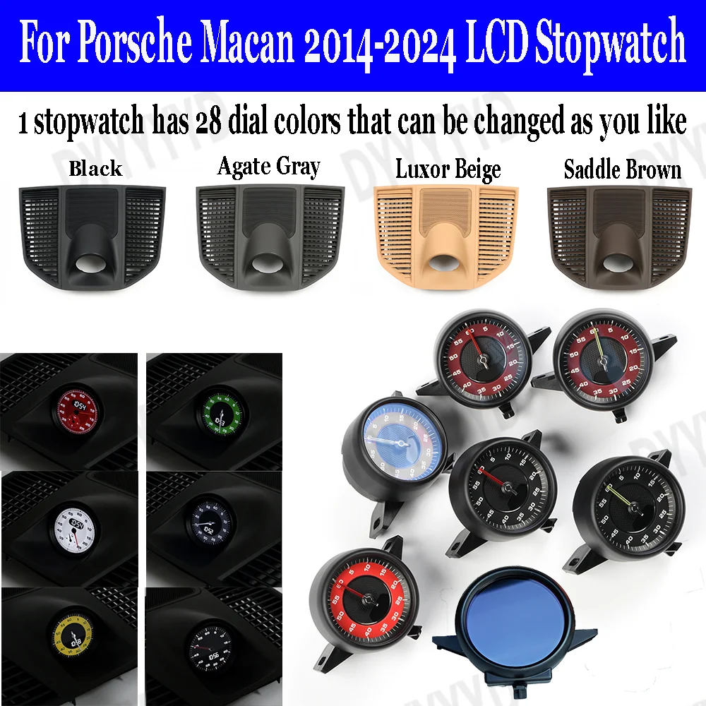 Car Smart LCD Stopwatch Sport Chrono for Porsche Macan 95A 95B 2014-24 Dashboard