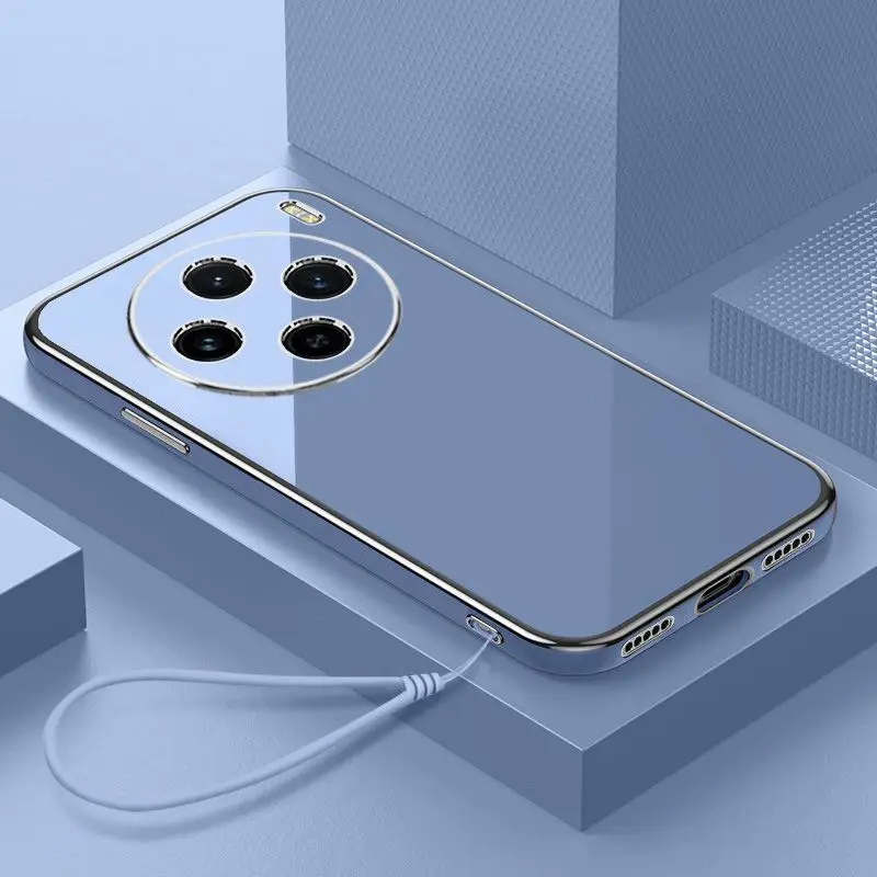 Luxury Square Plating Shockproof Phone Case - Premium Back Cover