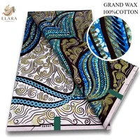 Tissu Wax Africain Super Grand Rose 6 Yards, Pagne Flash, Imprimé Glamour, Batik, Tissu Ankara, Wax Pailleté, Matière Coton Doré pour Uniforme 4