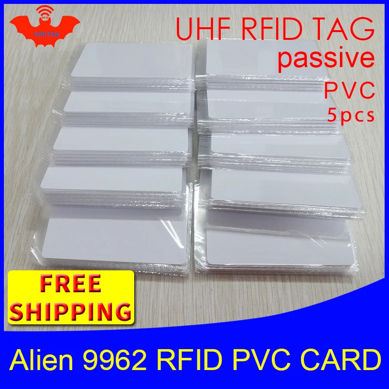 

UHF ПВХ Карта RFID Alien 9962 EPC Gen2 6C 915 МГц 868 МГц 860-960 МГц Higgs9 5 шт. Бесплатная доставка большой радиус действия умные пассивные RFID-метки