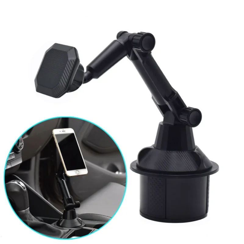 Universal 360° Adjustable Long Arm Cup Holder Phone Stand & Car Mount