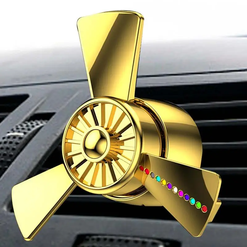 

Propeller Car Air Freshener Automotive Air Outlet Fan Creative Car Perfume With Light Rotating Propeller Air Outlet Vent