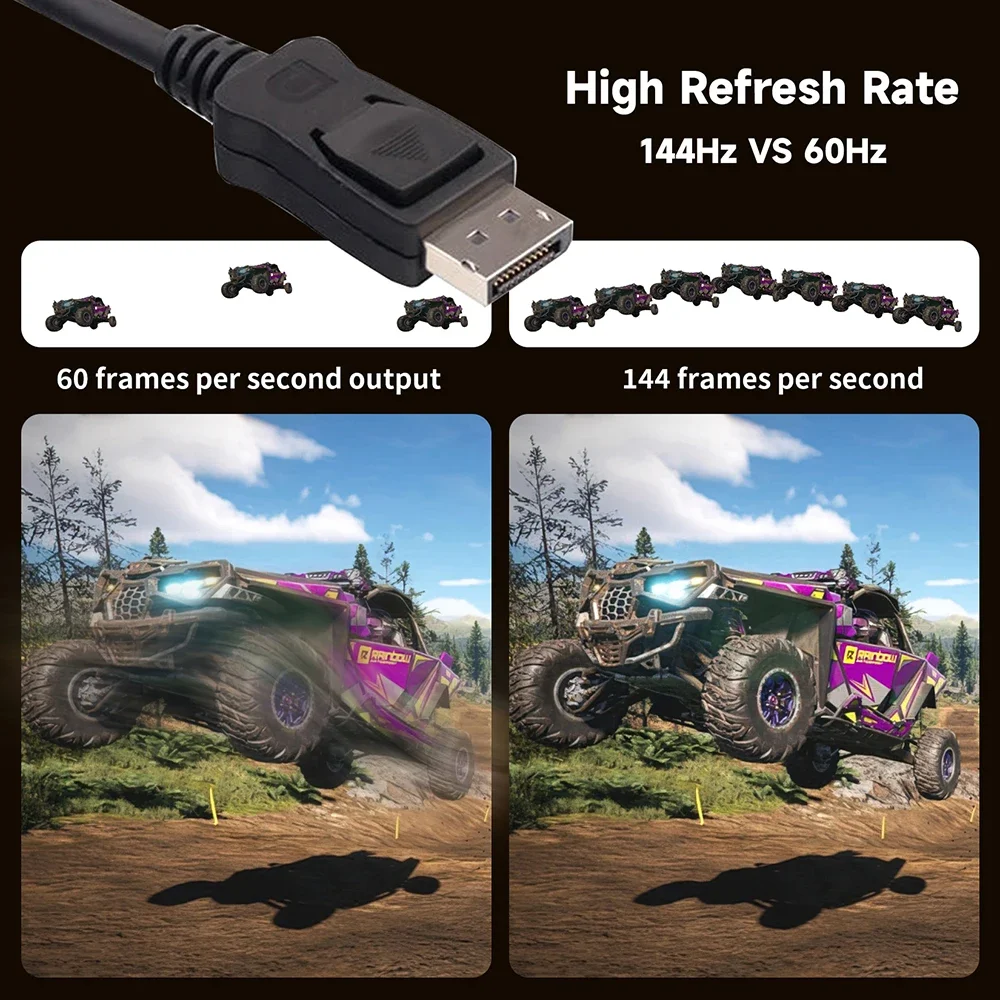 4K 60Hz DisplayPort Male-to-Male Video Cable