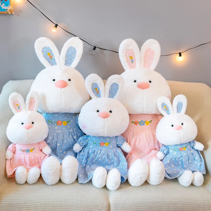 

80cm Cute Soft Skirt Daisy Rabbit Plush Toys Office Nap Stuffed Animal Pillow Home Comfort Cushion Christmas Gift Doll Kids Girl