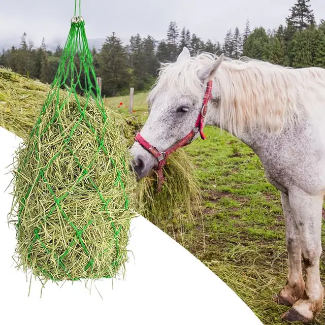 Horse Hay Net Sheep Hay Feeder Hangable Storage Net Supplies Cattle Equine Goat Feeders For Barn Stalls Horses 4