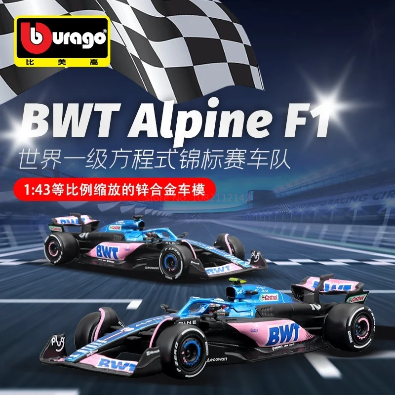 2024 New Original Bburago 1:43 Bwt Alpine Team A523 Bahrain Version Alloy Miniature Alloy Formula 1 Racing Die-Cast Models Gifts 5