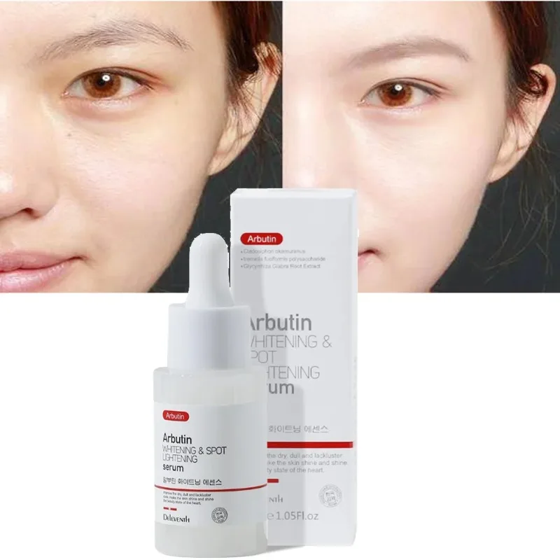 

Arbutin Whitening Serum Brightens Moisturizes Contracts Pores Tightens Skin Removes Acne Prints Lightens Spots Weakens Melanin