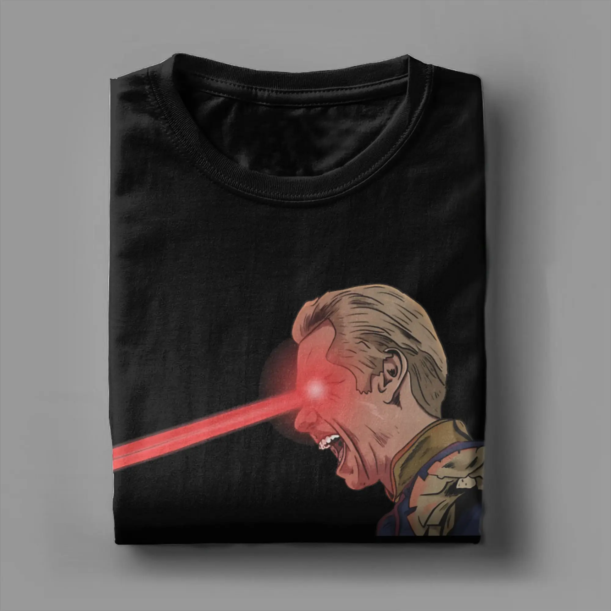 Homelander Laser Eyes Graphic Cotton Crewneck Tee - Unisex Short Sleeve Top