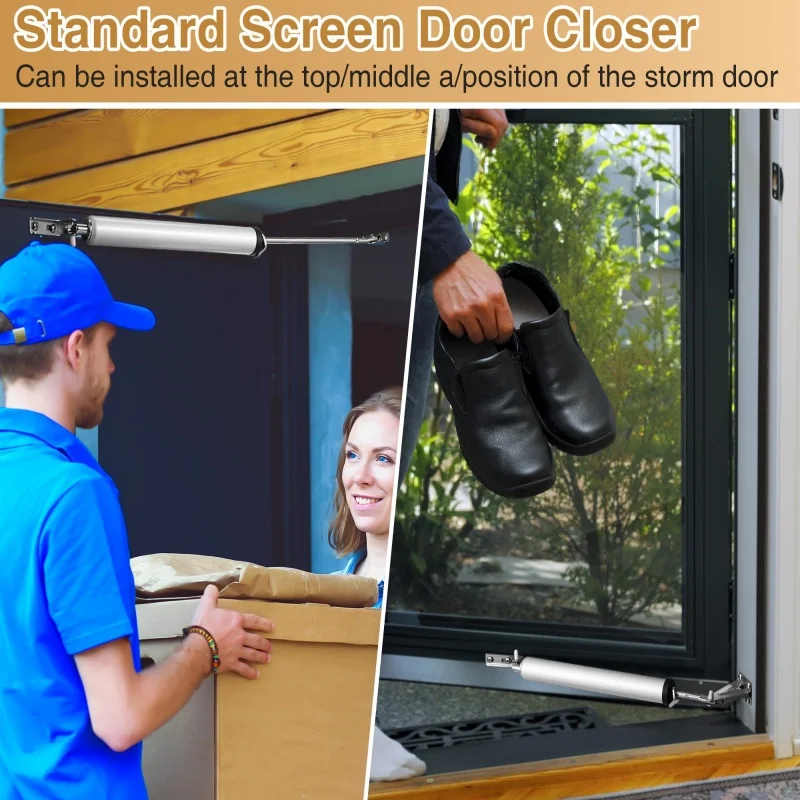 Door Closer Door Stopper 4 Color Soft Closing Automatic 35KG Pneumatic Adjustable