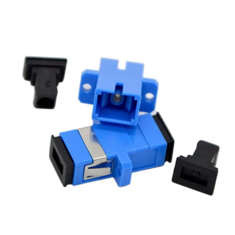 400PCS SC/UPC/APC Optical Fiber Adapter Connector Single Mode Flange Head Coupler Square joint Wholesale Free Shipping TO Brazil