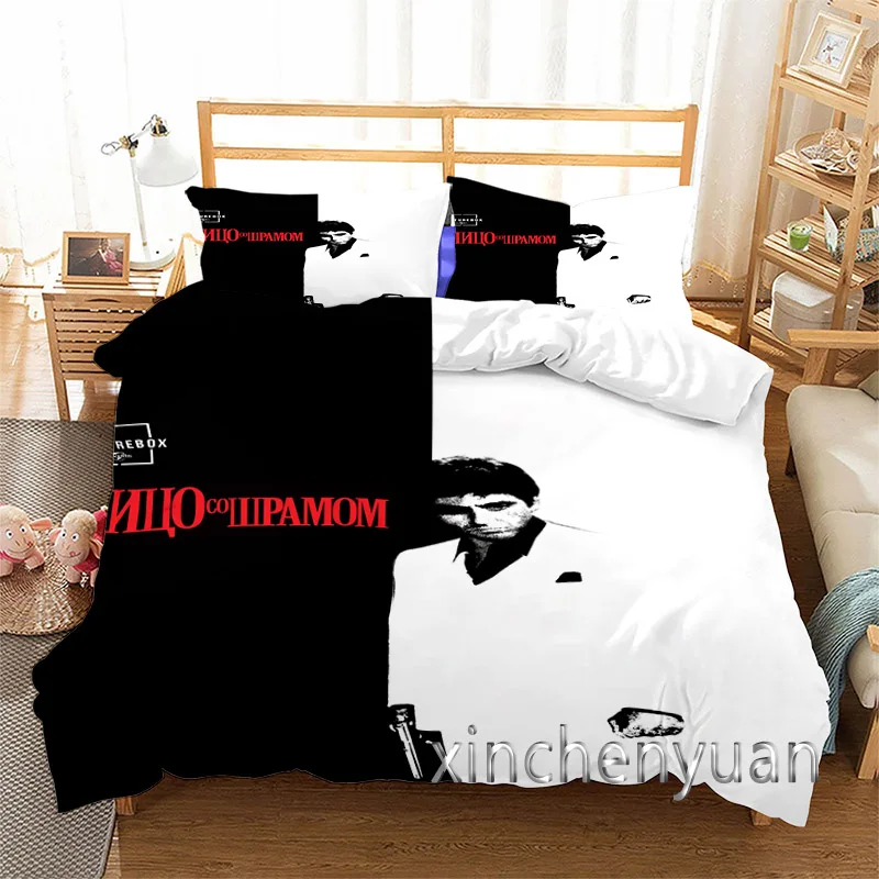 

Scarface 3D Printed Duvet Cover Set Twin Full Queen King Size Bedding Set Bed Linens Bedclothes for Young K85
