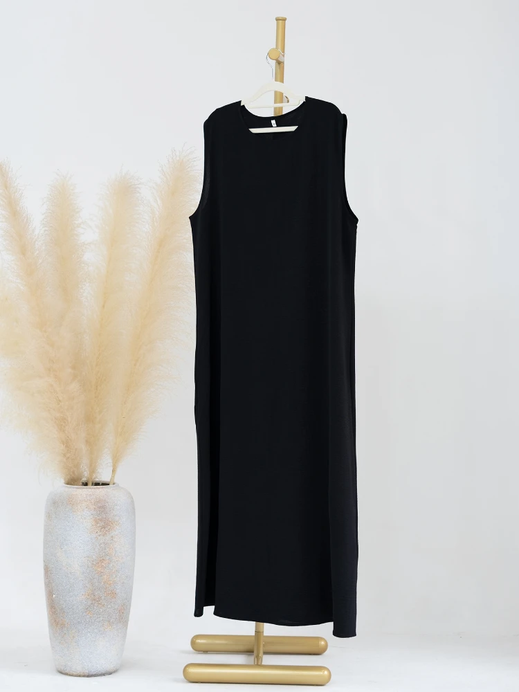 WinterAbayaUnderDressCrepeIslamicAbayasAllMatchSleeveless
