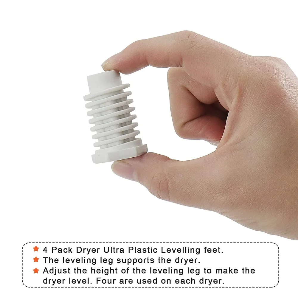 Dryer Filter 4PCS 49621 PS1609293 Dryer Leveling Leg Feet W10823505 AP4295805 PS1609293 EAP1609293 Compatible With Whirl-Pool