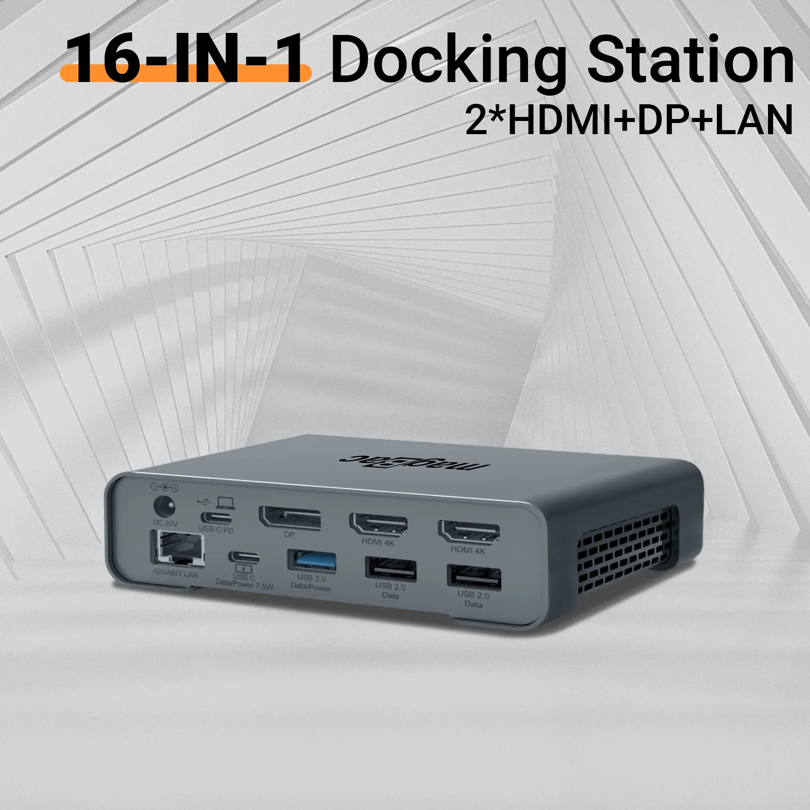 

USB C Docking Station Dual HDMI DP 4K 60HZ Triple Display 10Gbps Type C Hub for Thunderbolt 4/3 MacBook Lenovo Dell Laptop Dock