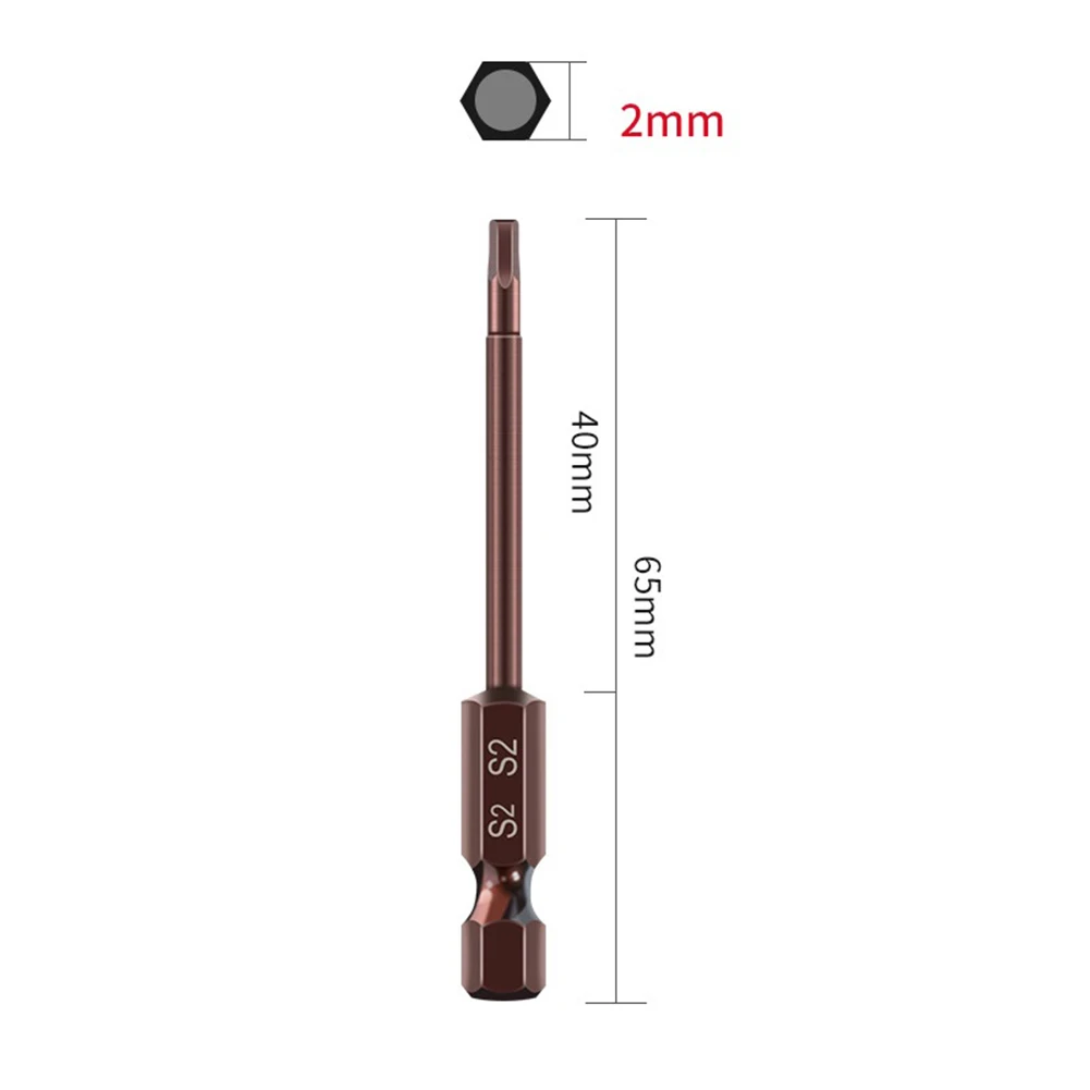 1pc 65mm Sechskant-schraubendreher-bits H1,5-H6mm Magnetische Sechskantschaft Elektrische Schraubendreher-bits Power Werkzeug Teile – Detail 18