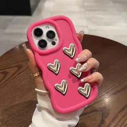 Soft Silicone Candy 3D Heart Phone Case for Reno 3 (Rose)