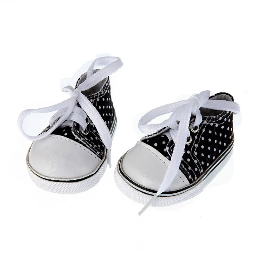 Shoes for Dolls Accessories Lace-up Doll Canvas Shoes Mini 7CM Doll Sneakers Cute Colorful BJD Doll Shoes DIY