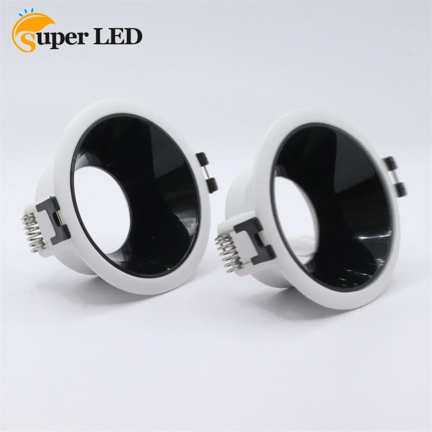 White-Black Aluminium Recessed Mount Frame GU10/MR16 Lamp Holder Spot Lighting Lamp Holder Socket Fitting Spot Lighting Fixture