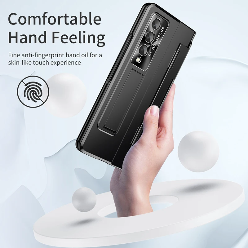 For Samsung Galaxy Z Fold 3 Fold 4 5 5G Leveling Hinge Protection Case for Galaxy Z Fold4 Fold3 Hard Phone Cover Anti-drop Case