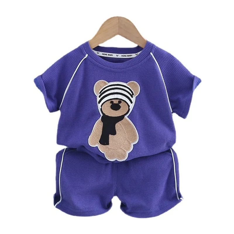 

New Summer Baby Girls Clothes Suit Children Outfits Boys Fashion T-Shirt Shorts 2Pcs/Sets Toddler Casual Costume Kids Tracksuits
