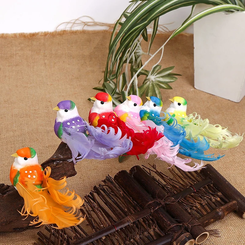 

1Pc Artificial Birds Fake Foam Animal Simulation Feather Birds Models DIY Wedding Home Garden Ornament Decoration Tree Decor