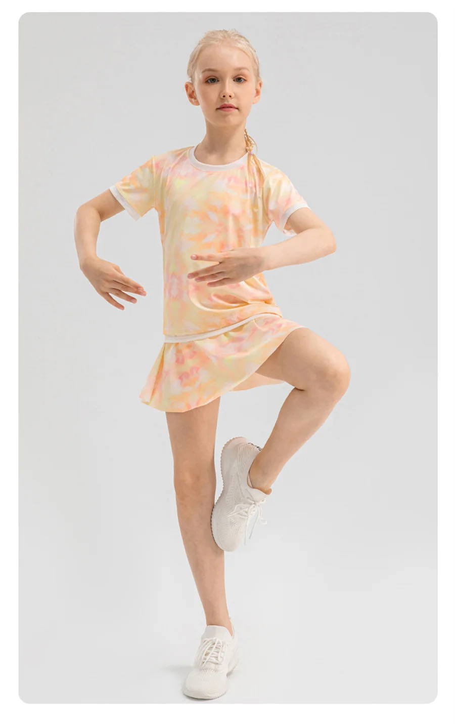 Children Golf Tennis Skirt With Shorts Girls Sport Skorts Running Dancing 2 In 1 Culottes Summer Athletic Breathable Cool Fabric 15 S1f747682962a4c5392cae1e30ee724d1Y