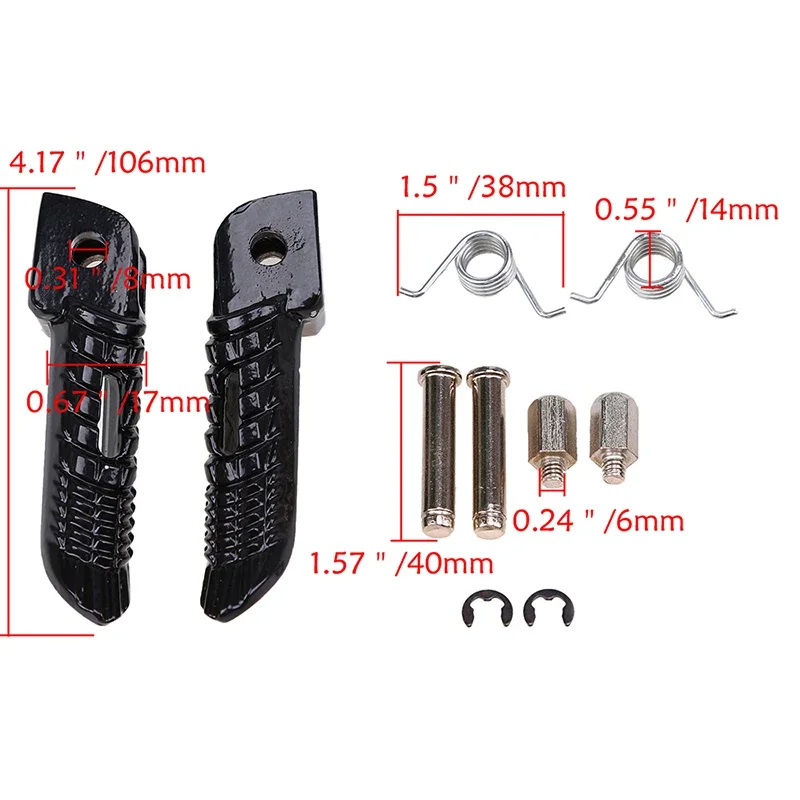 Motorcycle Front&Rear Footrests Motor Foot Pegs Pedal For Suzuki GSXR600 GSXR750 GSXR SV650 SV1000 GSXR1000 2001-2008 motorcycle accessories motorcycle footrests motorcycle foot pedals