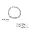 Lucktune bracelet chaine argent homme bracelet aciers inoxydables figaro Figaro chaîne Bracelet pour hommes femmes acier inoxydable largeur 3-10 MM Bracelets Punk bijoux Couple cadeau Pulsera Hombre nouveau