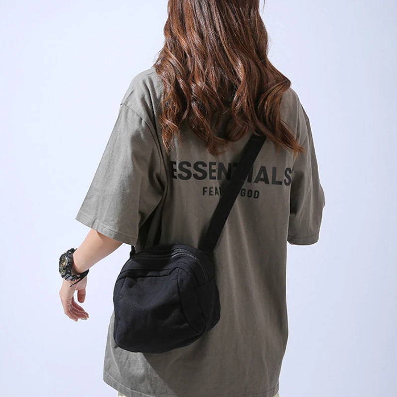 Mini Shoulder Bag Casual Small Bags for Women Crossbody Retro Zipper Student Harajuku Simple Solid Color All-match Square Bag