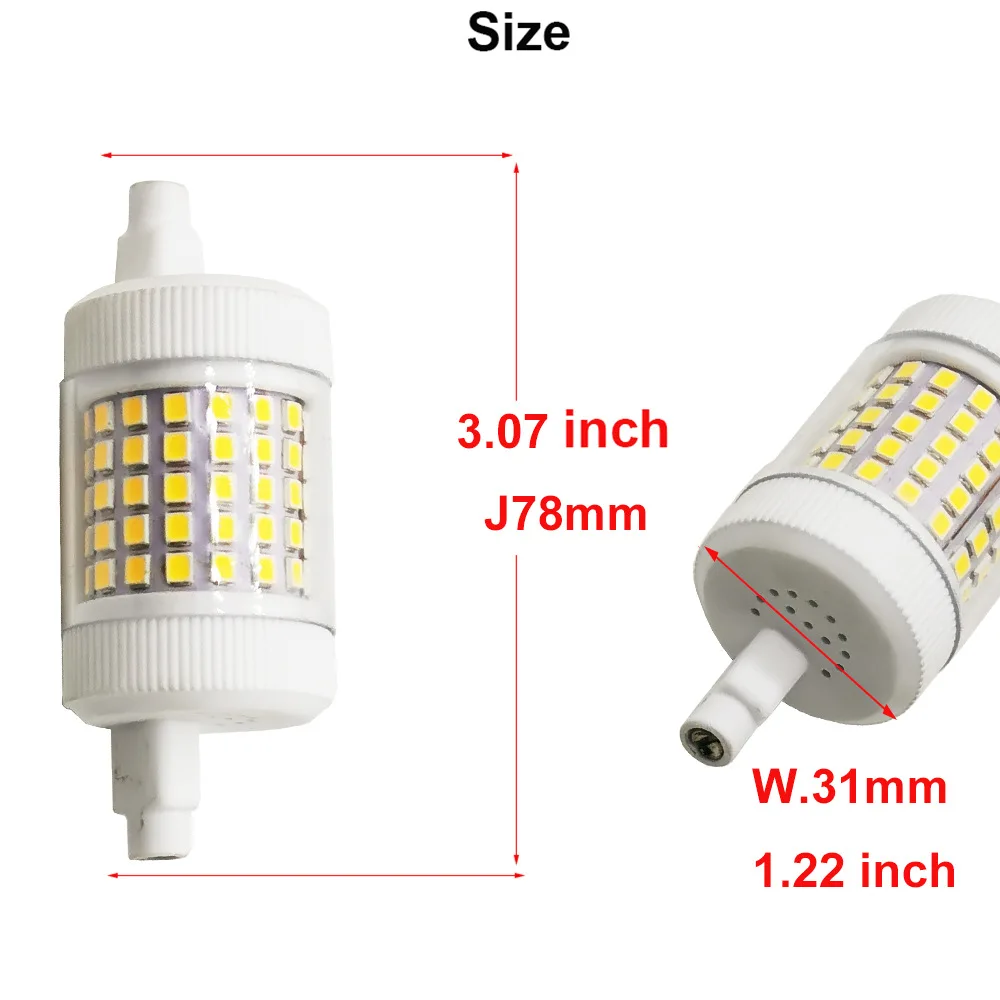 R7S 78mm 118mm COB Tubo Di Vetro LED Ceramica 3W 5W