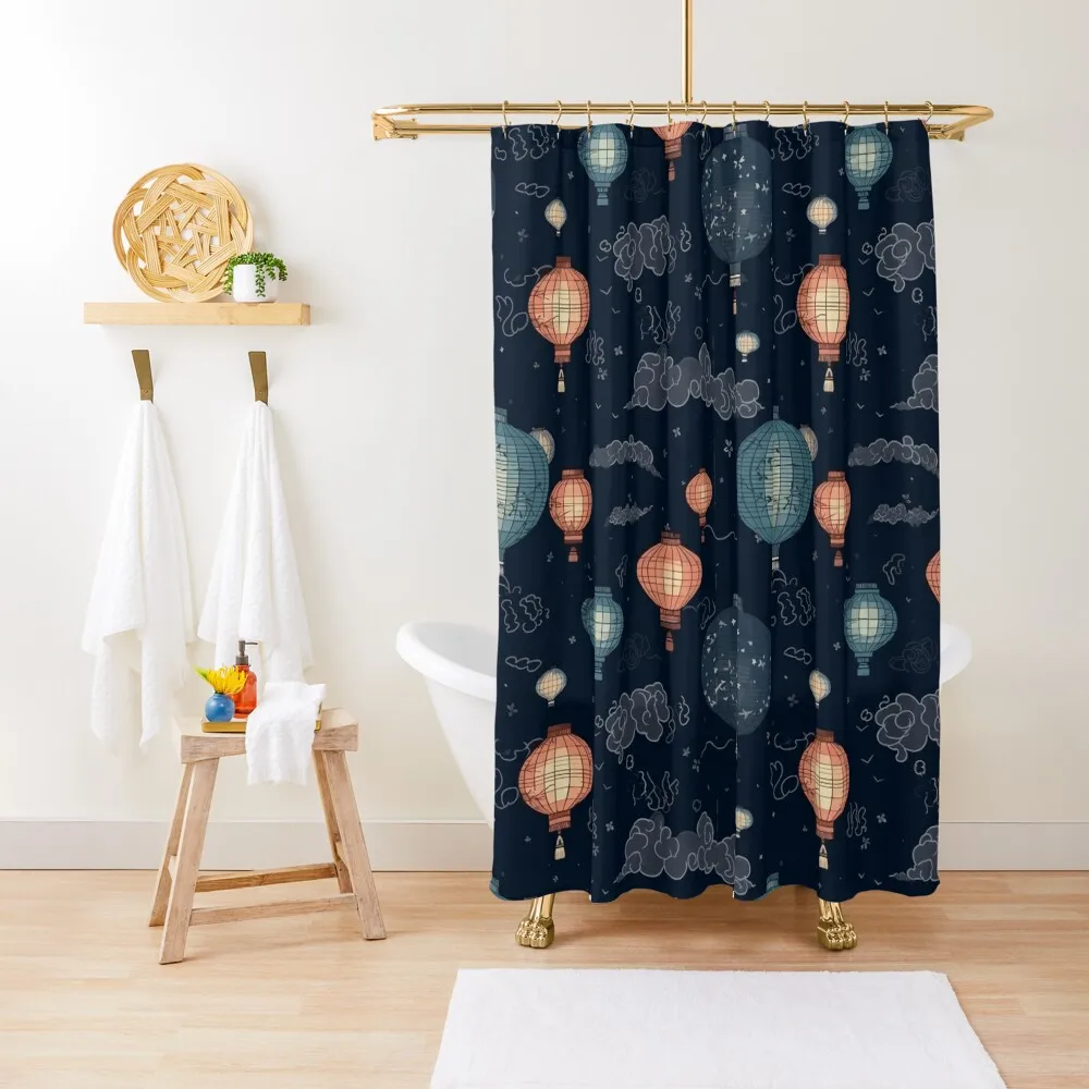 

Paper Lanterns Pattern Shower Curtain Shower Bath Shower Waterproof Bathroom Set Curtain