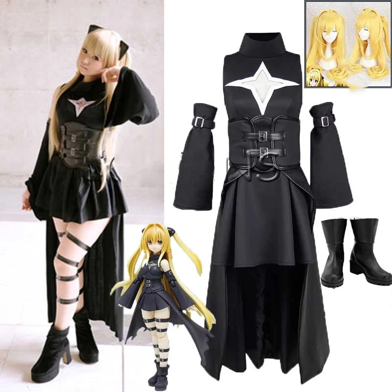 Disfraz de a love ru para mujer, ropa de Cosplay de la oscuridad dorada, uniforme Konjiki no Yami, peluca para mujer, disfraces de Halloween| | - AliExpress