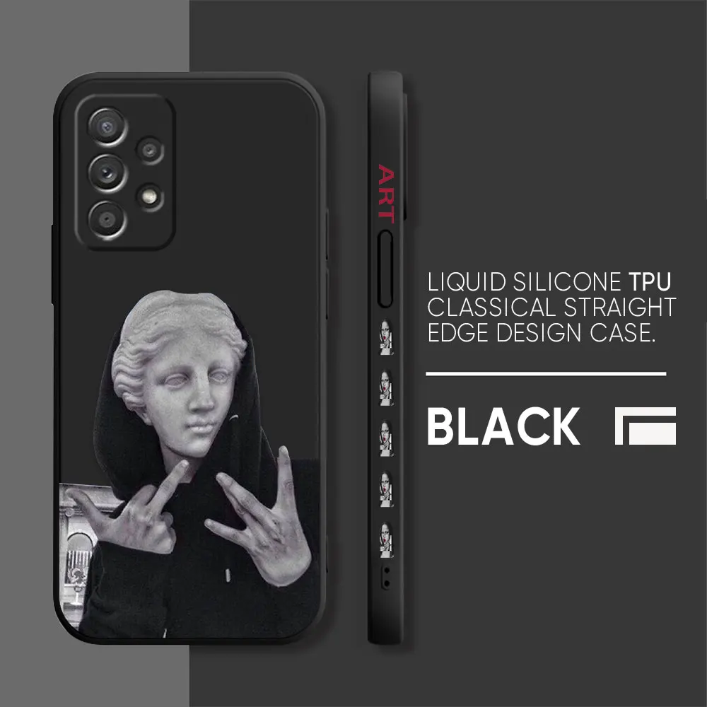 thumbnail image 1 of Funda para Samsung Galaxy A91 A73 A72 A71 A52 A51 A33 A31 A02S AO3S 4G 5G Color funda de silicona líquida Mona Lisa Art, 1 of 5