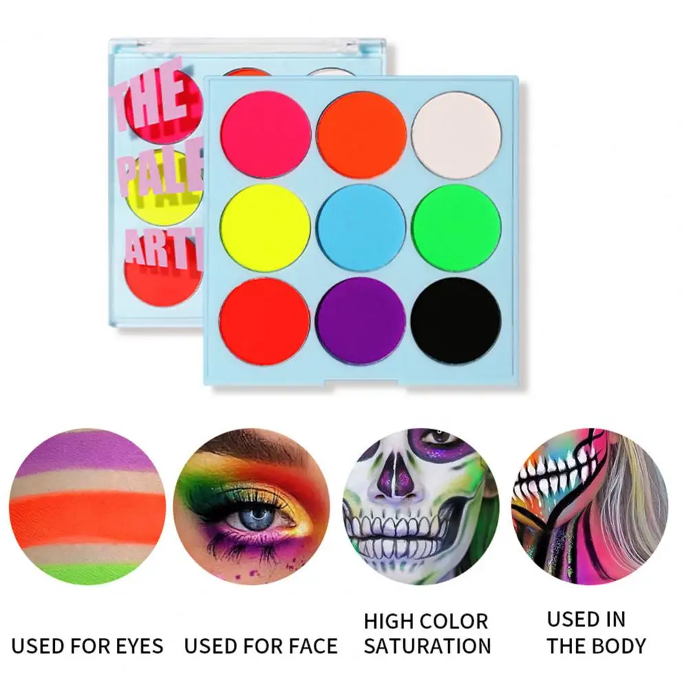 10colors Water Activated Eyeliner UV Light Neon Pastels Water-Soluble UV  Eye Liner Pigment Palette Body