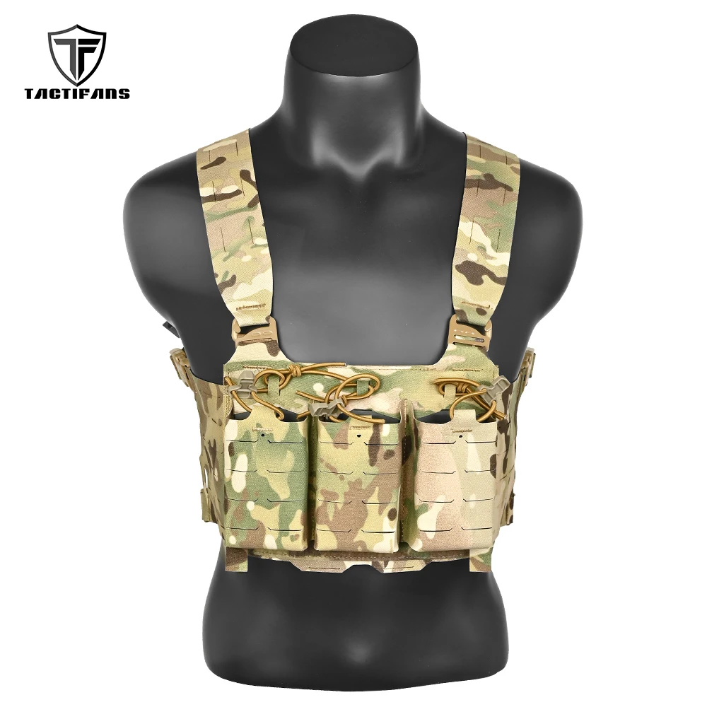 

Tactical FCPC Chest Rig Placard Front Magazine Pouch H Harness Wide Version Waist Strap Berry Compliant Laser Cut Hunting Vest