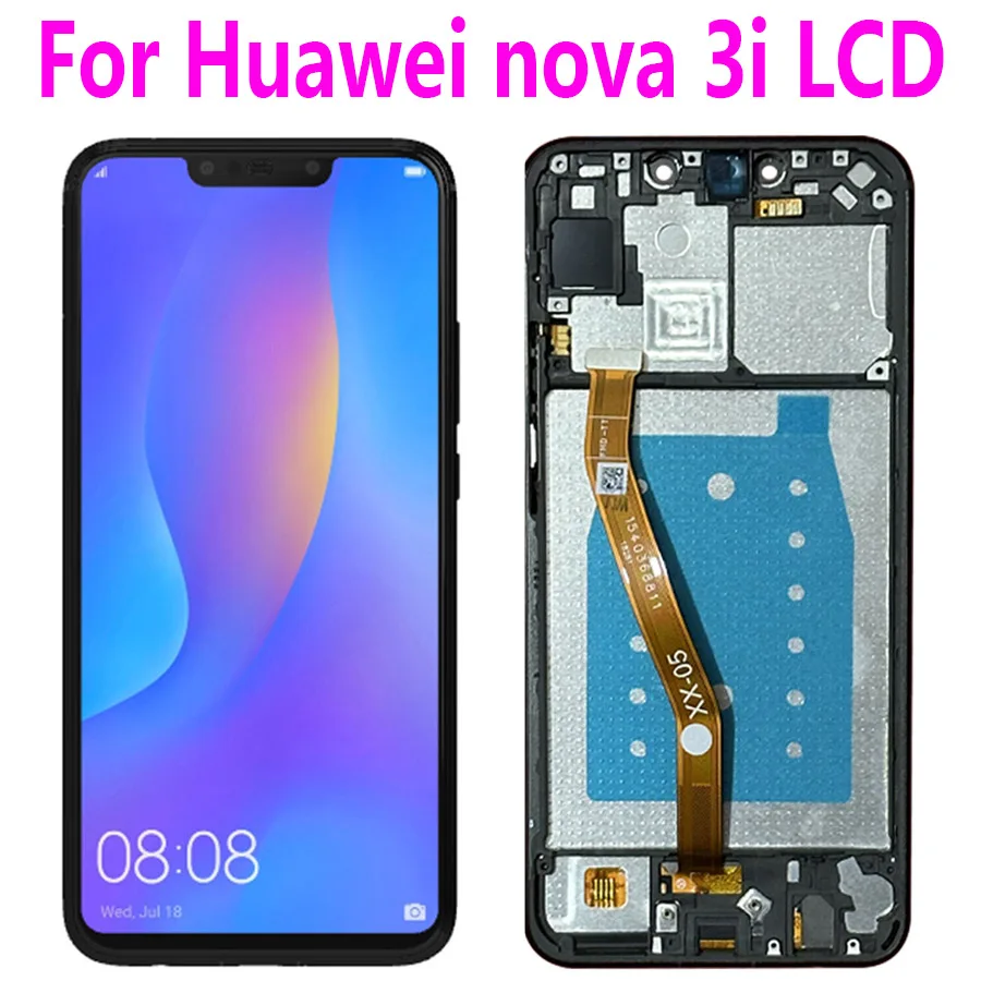 

Оригинальный ЖК-дисплей 6,3 дюйма для Huawei nova 3i, сенсорная панель, дигитайзер, запасные части для Huawei nova 3i, ЖК-дисплей с рамкой