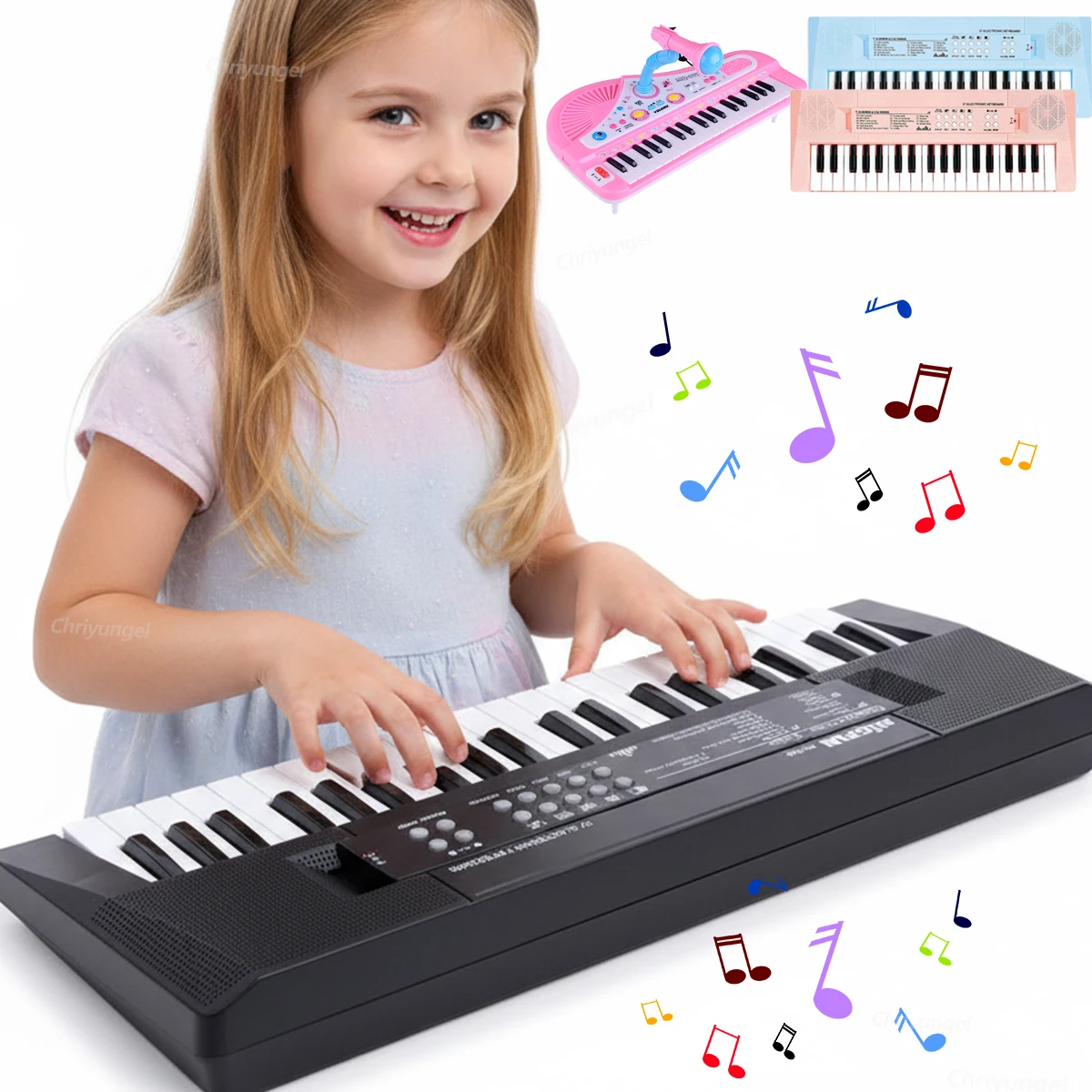 Kids electronic piano 37 keys with microphone educational toys musical instrument for kids toddlers boys girls birthday gift