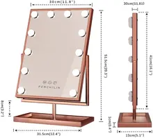 

LED Mirror with Light Hollywood Table Mirror Vanity Cosmetic Makeup Touch Screen Countertop Cosmetic Mirror 12 Lamp LED Mirrors
