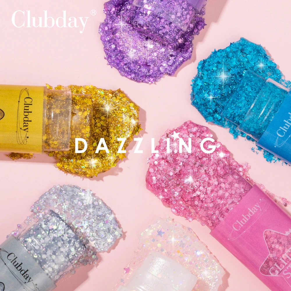Description Picture 5 of itemSequins Glitter Stick 6 color Body Paint Glitter Eyeshadow Nail Hair Gel Holiday Stage Sparkling Skin and Dazzling Makeup