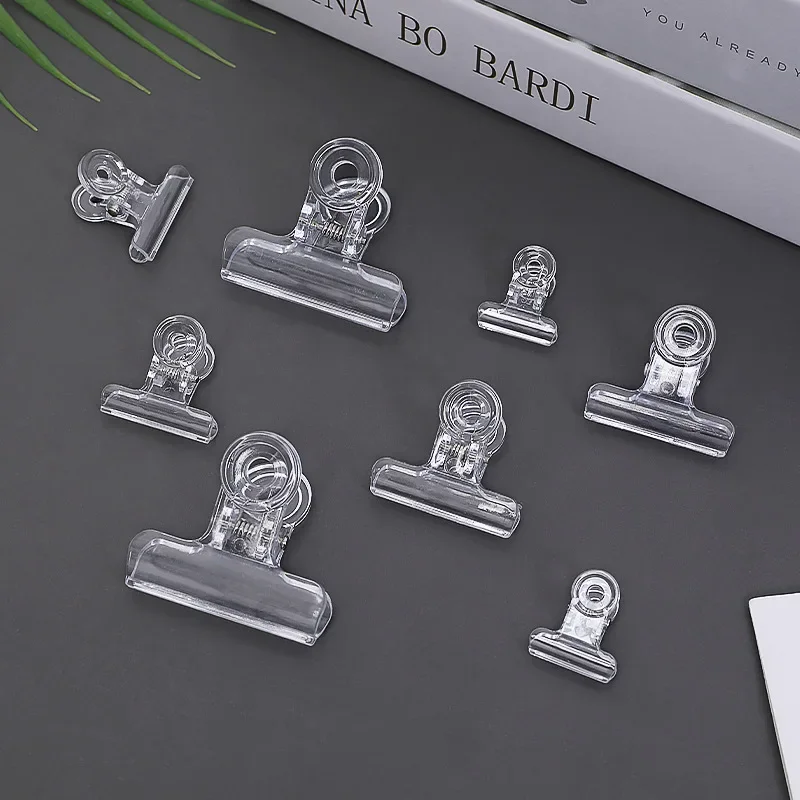 10 Transparent Binder Plastic Clips Assorted Bag Clips Sealing Food Bag Hinge for Home Office Clothesline Laundry Hanging binder clips plastic clips food clips