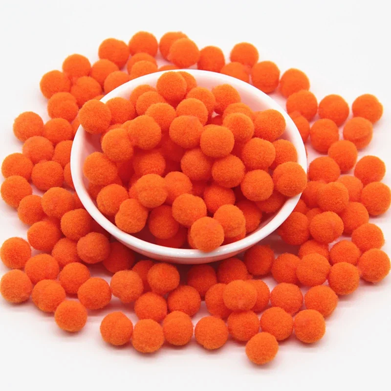 Pom Poms Craft Supplies 10mm Mixed Color Pom Poms Soft Round Fluffy Craft PomPoms Ball Kindergarten DIY Craft Toy for Children Kids Decor Supplies 100pc