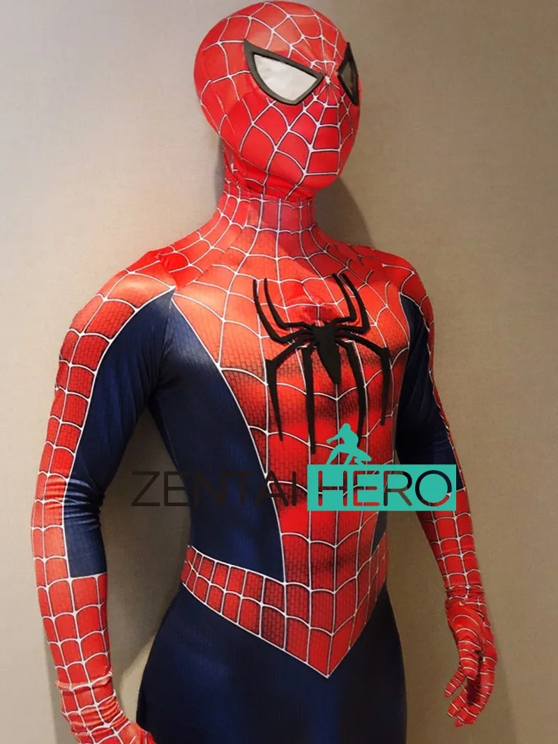 Newest 3D Logo Anime Raimi Suit Superhero Cosplay Costumes Halloween Zentai Bodysuit Black Man Bodys Jumpsuits Adults Kids |