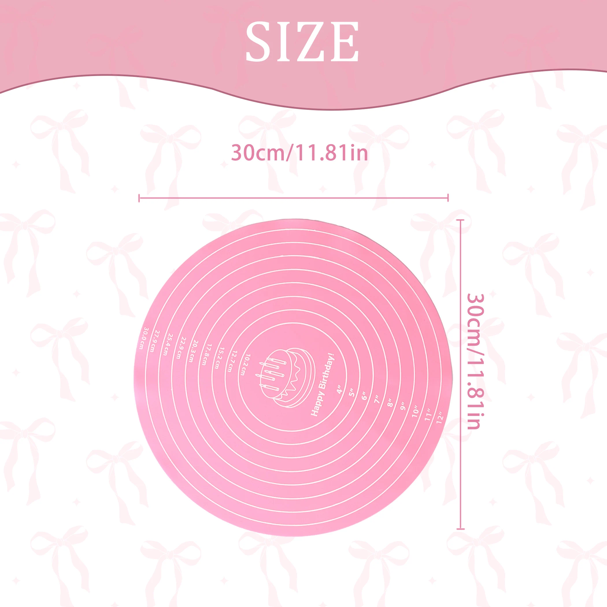 Silicone Non-Stick Baking and Pastry Mat with Measurement Guide