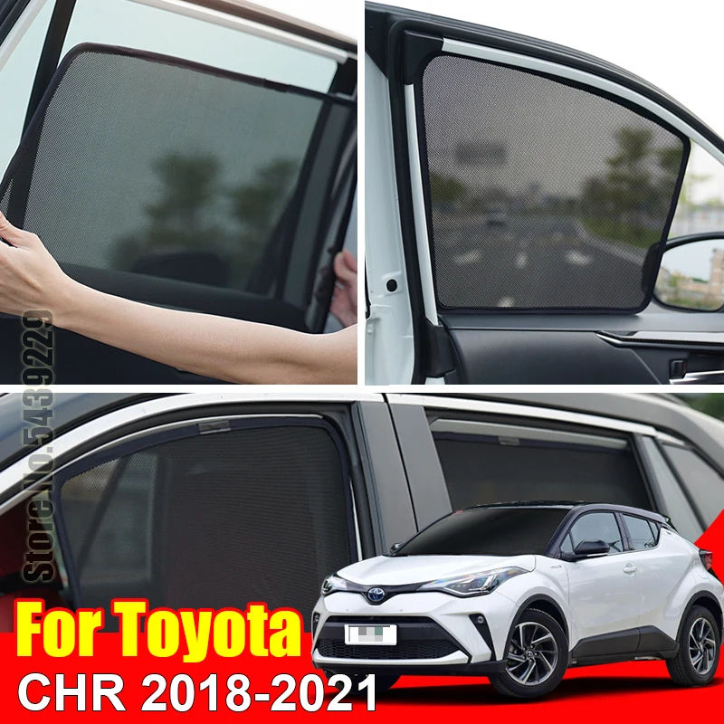 

For Toyota CHR CH-R 2018 2019 2020 2021 C-HR Car Sun Visor Accessori Window Cover SunShade Curtain Mesh Shade Blind Custom Fit