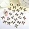 20Pcs New Maillard Color Ribbon Bow Nail Art Accessories Classic Leopard Print Tie Resin Nail Charms DIY Clips Nails Decorations 3