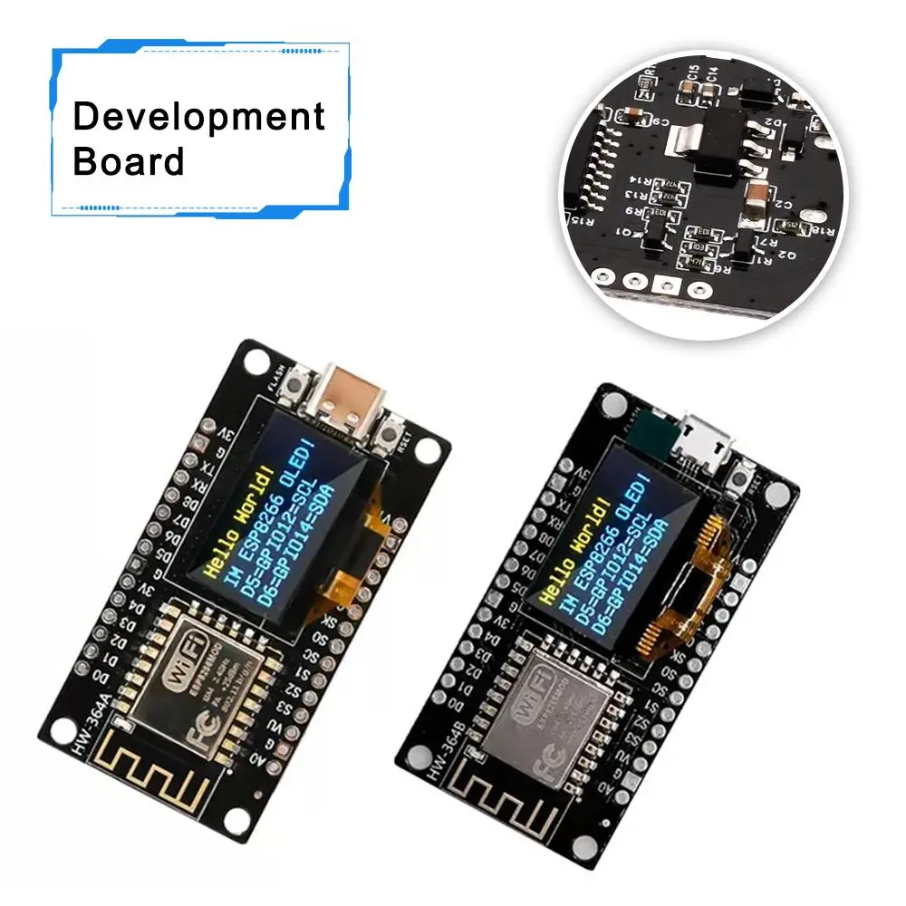 0.96 인치 OLED 디스플레이 탑재 개발 보드, Ide/MicroPython 프로그래밍 A2t9 용 Ch340 드라이버 모듈, Esp8266
